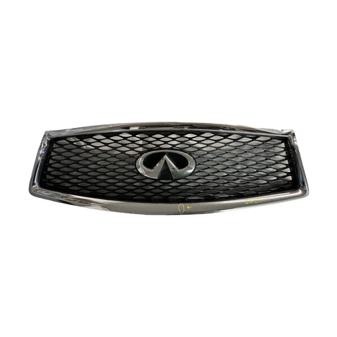 Infiniti Q50 (2014-2017) OEM Front Bumper Upper Grille W/Emblem (Small Crack) 62310-4HB0A INFINITI