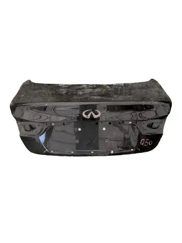 ININFIITI Q50 2014-2017 Trunk Lid  (camera), surround view Black (No shipping, local pickup only) (DAMAGED) (MISSING PARTS) INFINITI