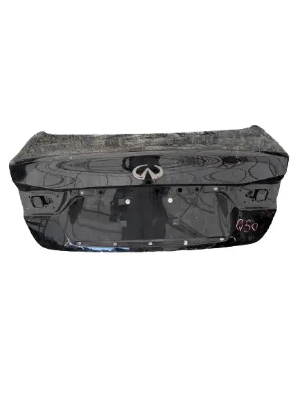 ININFIITI Q50 2014-2017 Trunk Lid  (camera), surround view Black (No shipping, local pickup only) (DAMAGED) (MISSING PARTS) INFINITI
