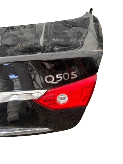 ININFIITI Q50S 2014-2017 Trunk Lid  (camera), surround view Black (No shipping, local pickup only) (DAMAGED) (MISSING PARTS) 