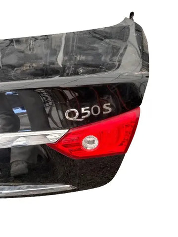 ININFIITI Q50S 2014-2017 Trunk Lid  (camera), surround view Black (No shipping, local pickup only) (DAMAGED) (MISSING PARTS) 