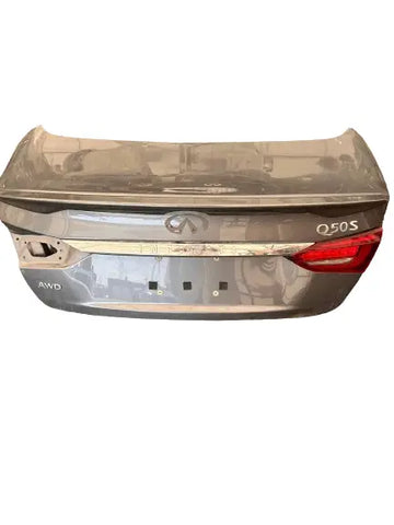 ININFIITI Q50S (18-24) Trunk Lid  (camera), surround view Grey (No shipping, local pickup only) (DAMAGED) (MISSING PARTS) INFINITI