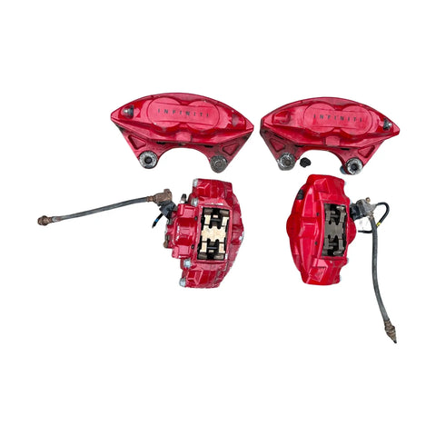 Infiniti Front And Rear Akebono Brake Calipers (RED) G37|Q50|Q60|Q70|QX70|FX50|FX35 INFINITI