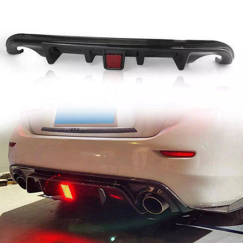 Infiniti Q50(2014-2017) Rear Diffuser with light (Carbon look) / (Gloss black) INFINITI