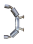 Infiniti Q60 (2017-2022)  Stainless Steel Axle-Back Exhaust Kit, Free Flow Design. OEM.