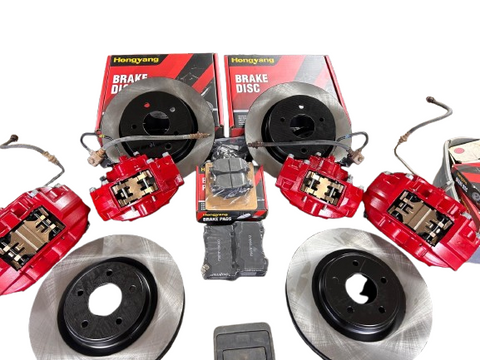 Infiniti Front And Rear Akebono Brake Calipers (RED) G37|Q50|Q60|Q70|QX70|FX50|FX35 (call for shipping)