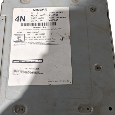 Infiniti Q50 Control Assembly-Audio Visual 28330-9PB0B - OPTIK AUTO  9173-6496 QUEBEC INC