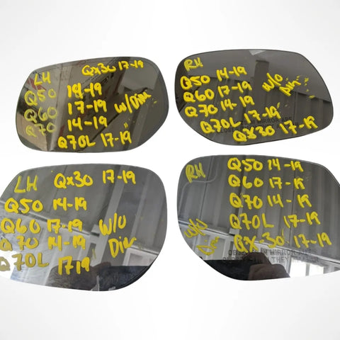 INFINITI GLASS MIRROR FITS ONLY FOR Q50 (14-19)/Q60 (17-19)/Q70 (14-19)/Q70L (15-19)/QX30 (17-19) 96366-1GA0A.