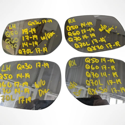 INFINITI Q50 (14-19)/Q60 (17-19)/Q70 (14-19)/Q70L (15-19)/QX30 (17-19) GLASS MIRROR LH DIMMING OPTION ONLY 96366-1GA0A.